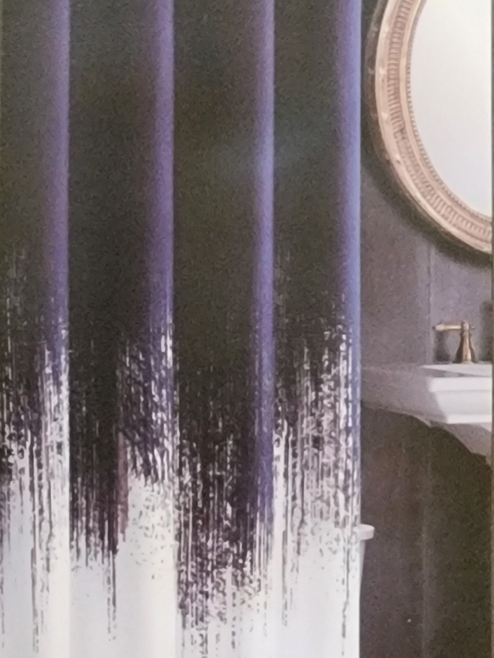 Vince Camuto Elegant Purple Ombre Shower Curtain